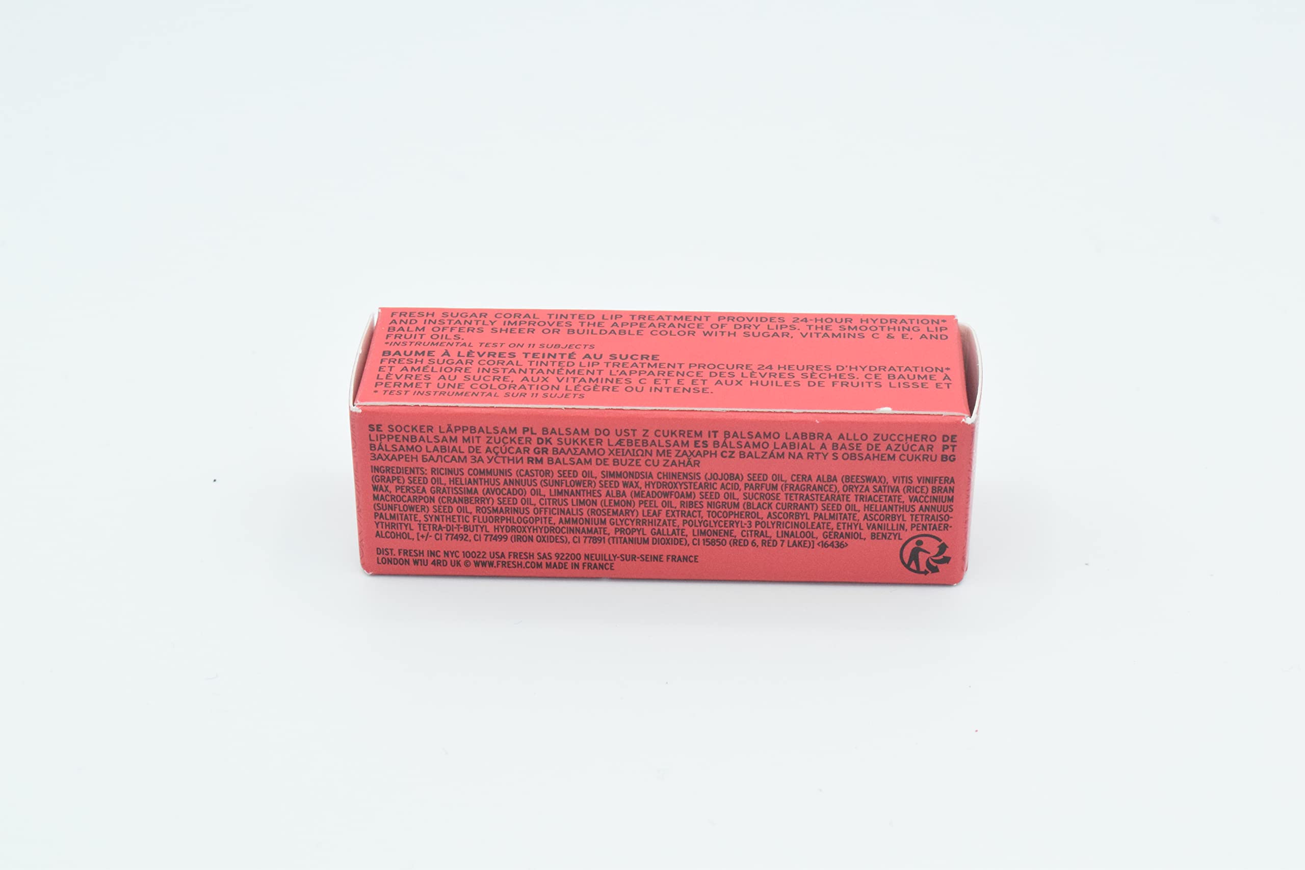 Fresh Sugar Lip Balm Hydrating Treatment - Coral Tinted Moisturizing Lip Care for Dry Lips | Perfect for Daily Use, Makeup Routine & On-the-Go Hydration