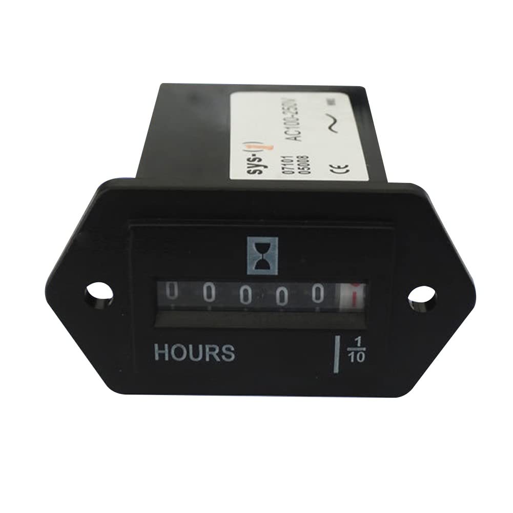 Digital Hour Meter SYS-1 - Industrial Sealed Timer Counter with Mechanical Hours Display | Perfect for Equipment, Vehicles & Machinery Usage Tracking
