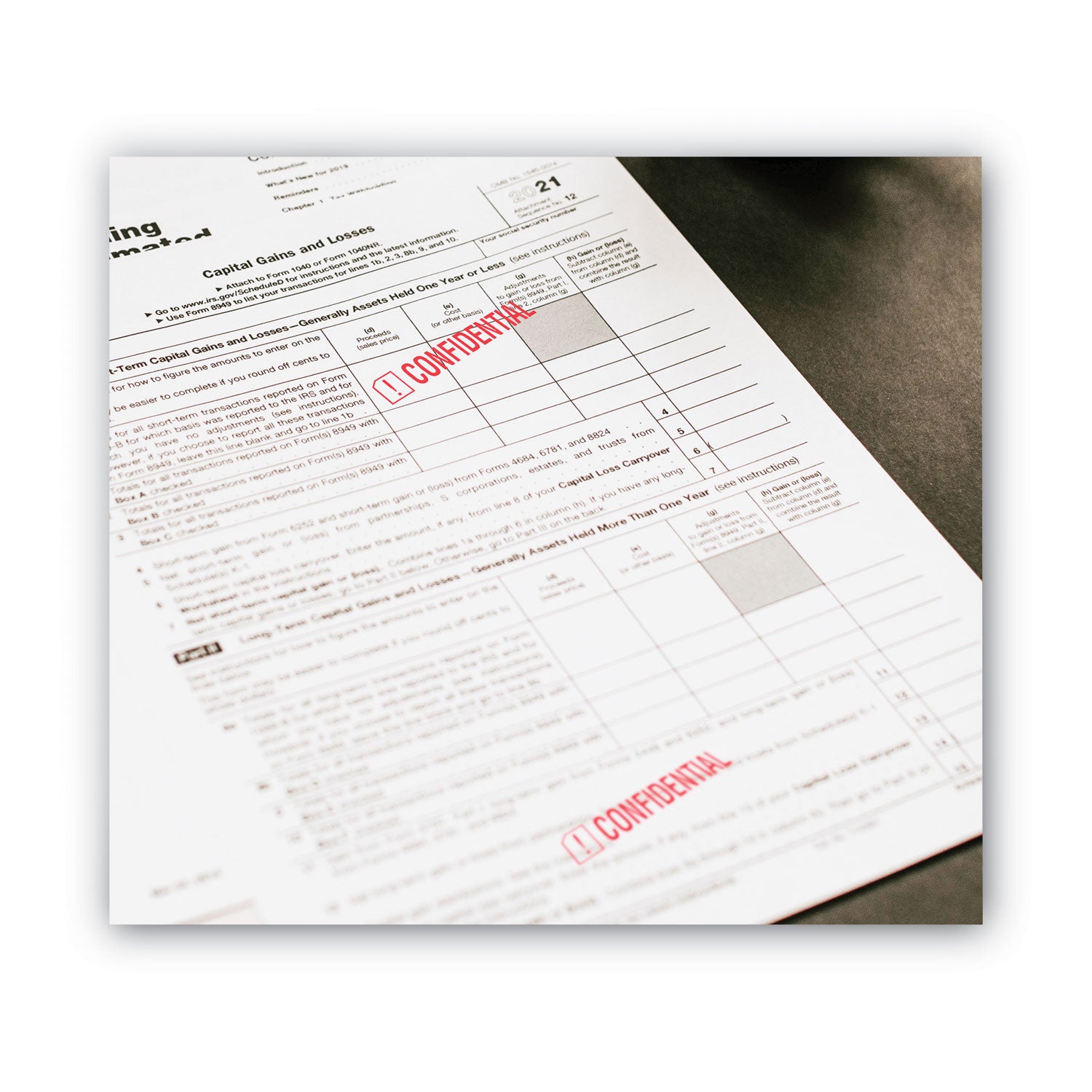 ACCUSTAMP2® Pre-Inked CONFIDENTIAL Stamp - Red Ink, 1.63