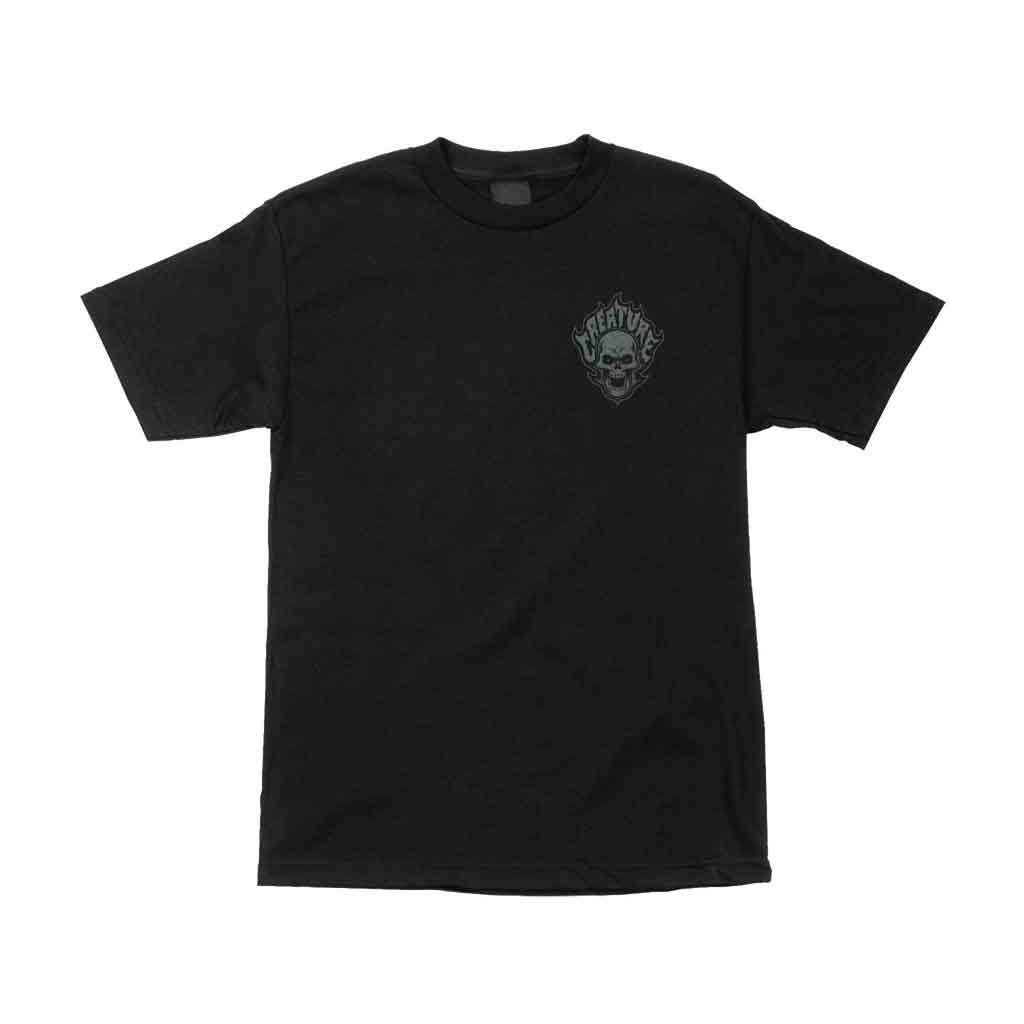Creature Bonehead Flame Short Sleeve T-Shirt - Black | Trendy Graphic Tee for Casual Wear & Street Style
