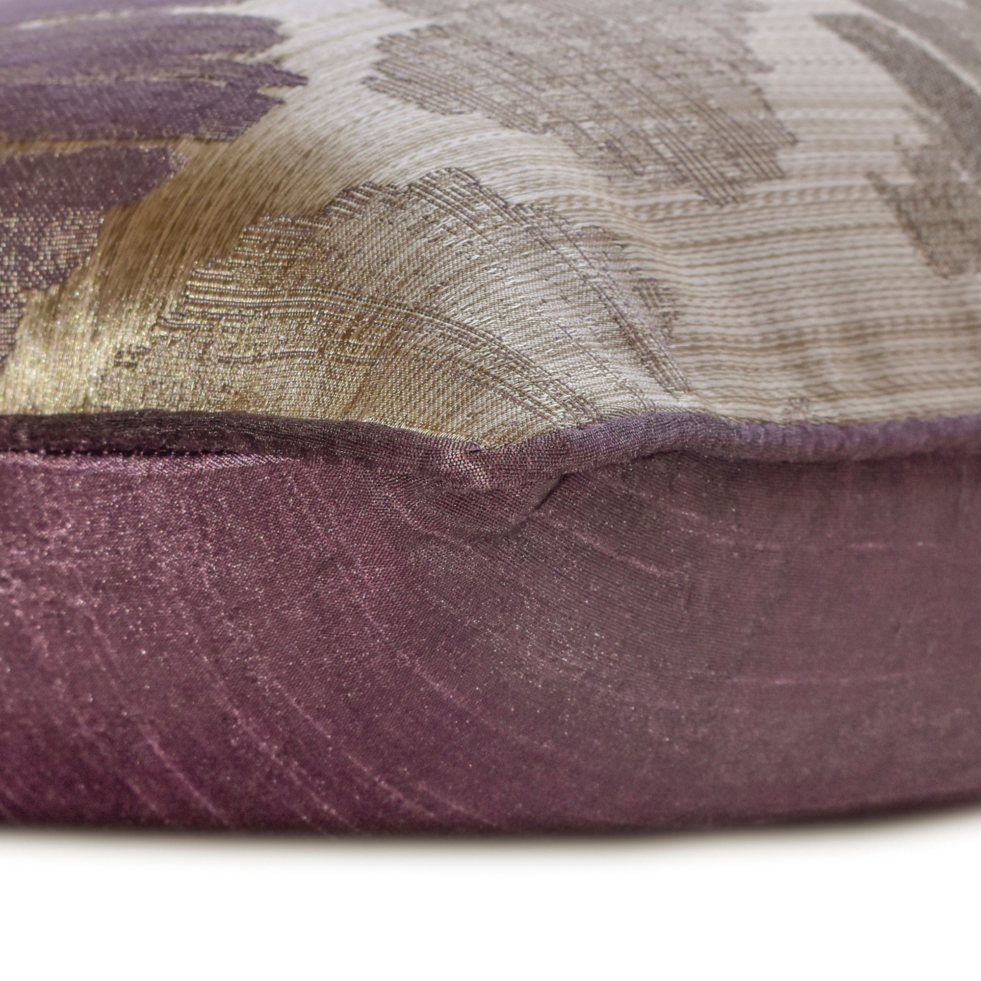 Abstract Therapy Purple Jacquard Silk Throw Pillow Cover - Luxury Bohemian Home Decor for Living Room, Bedroom & Sofa