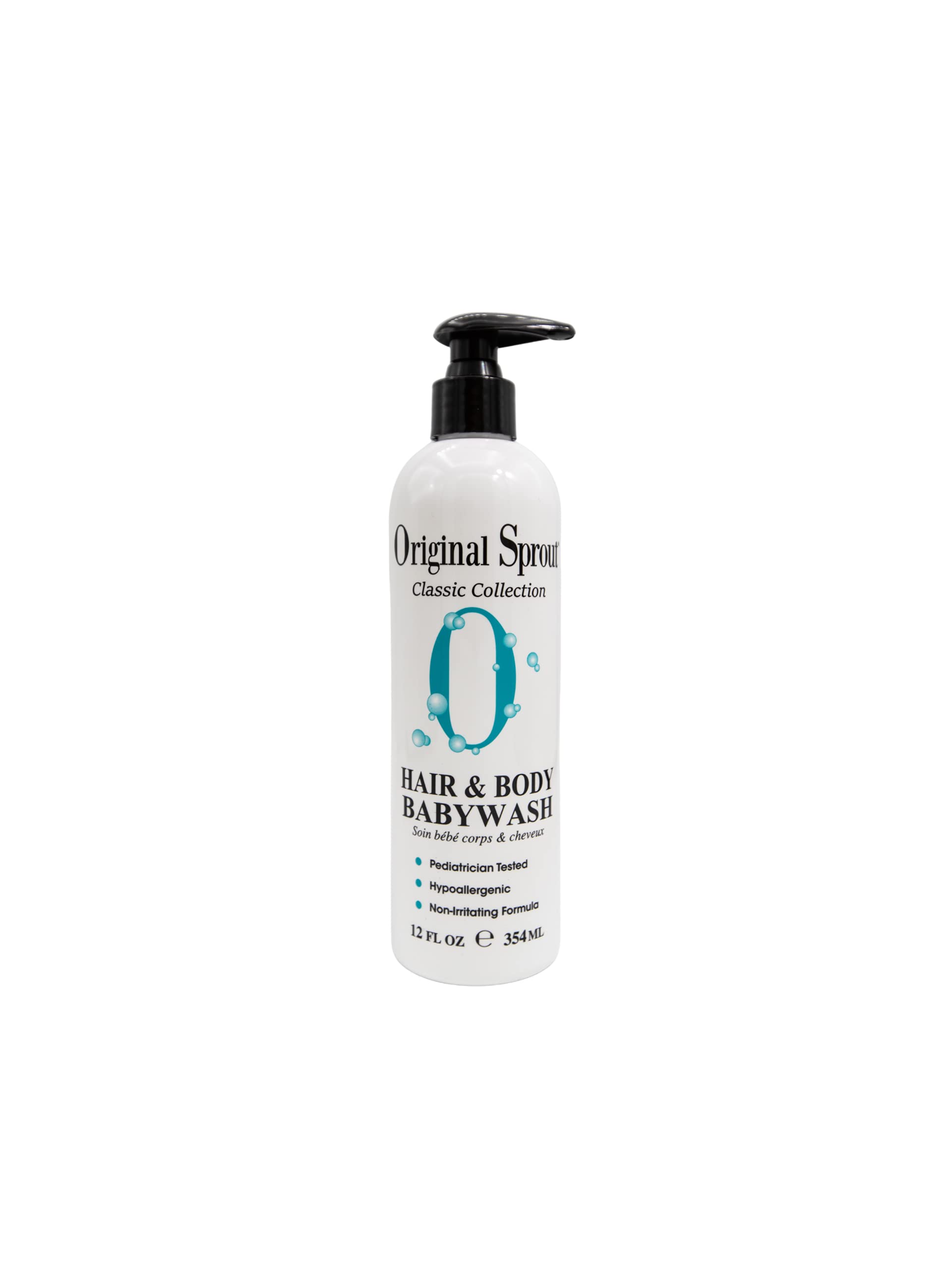Original Sprout Natural Hair & Body Baby Wash - 12 oz | Sulfate-Free, Tear-Free & Hypoallergenic for Sensitive Skin | Perfect for Newborns, Infants & Toddlers | Gentle Daily Bath & Shampoo