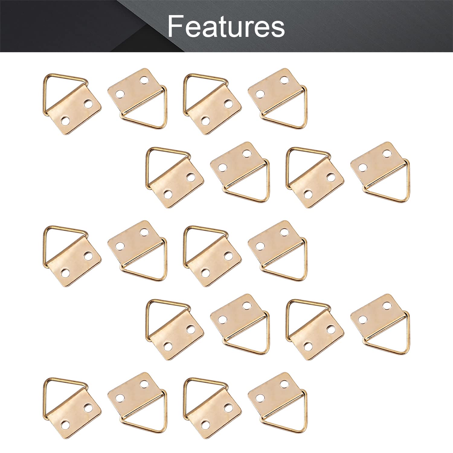 Gold Tone Picture Frame Buckle Kit - 100PCS for Photo Hanging & Home Decor