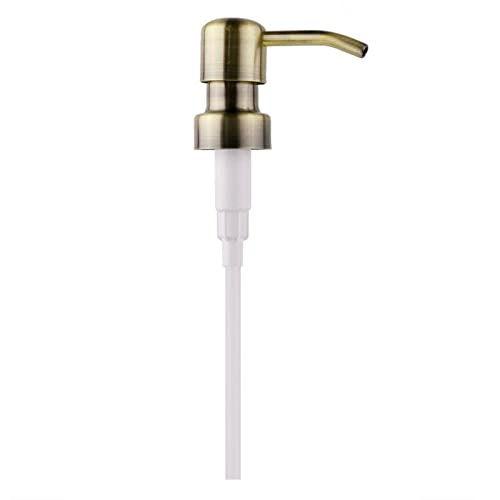 DIY Chrome Plated Metal Replacement Head for Soap Pump & Lotion Dispenser - Leak-Proof Jar Lid for Bathroom, Kitchen & Salon Use