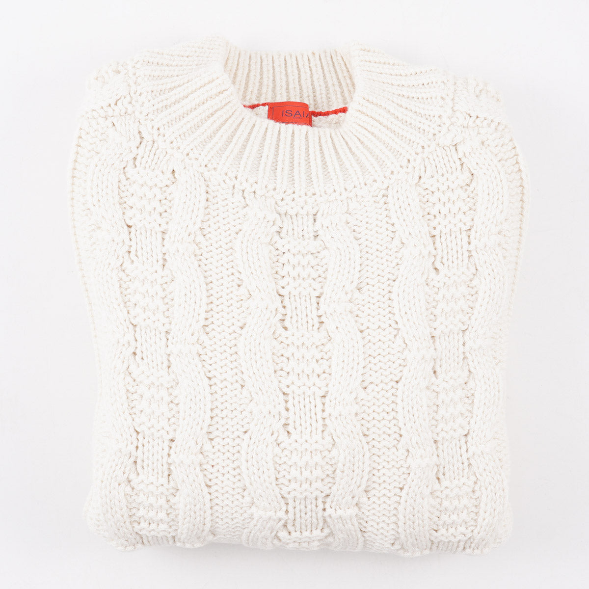 Premium Isaia Cable Knit Cashmere Silk Sweater for Men - Luxury Winter Pullover for Business & Casual Wear