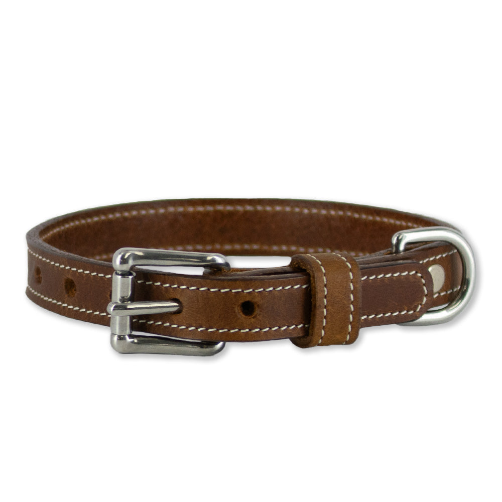 Premium Leather Dog Collar for Small & Large Breeds - Handmade in USA - Durable & Stylish Pet Accessory for Walks, Training & Everyday Wear
