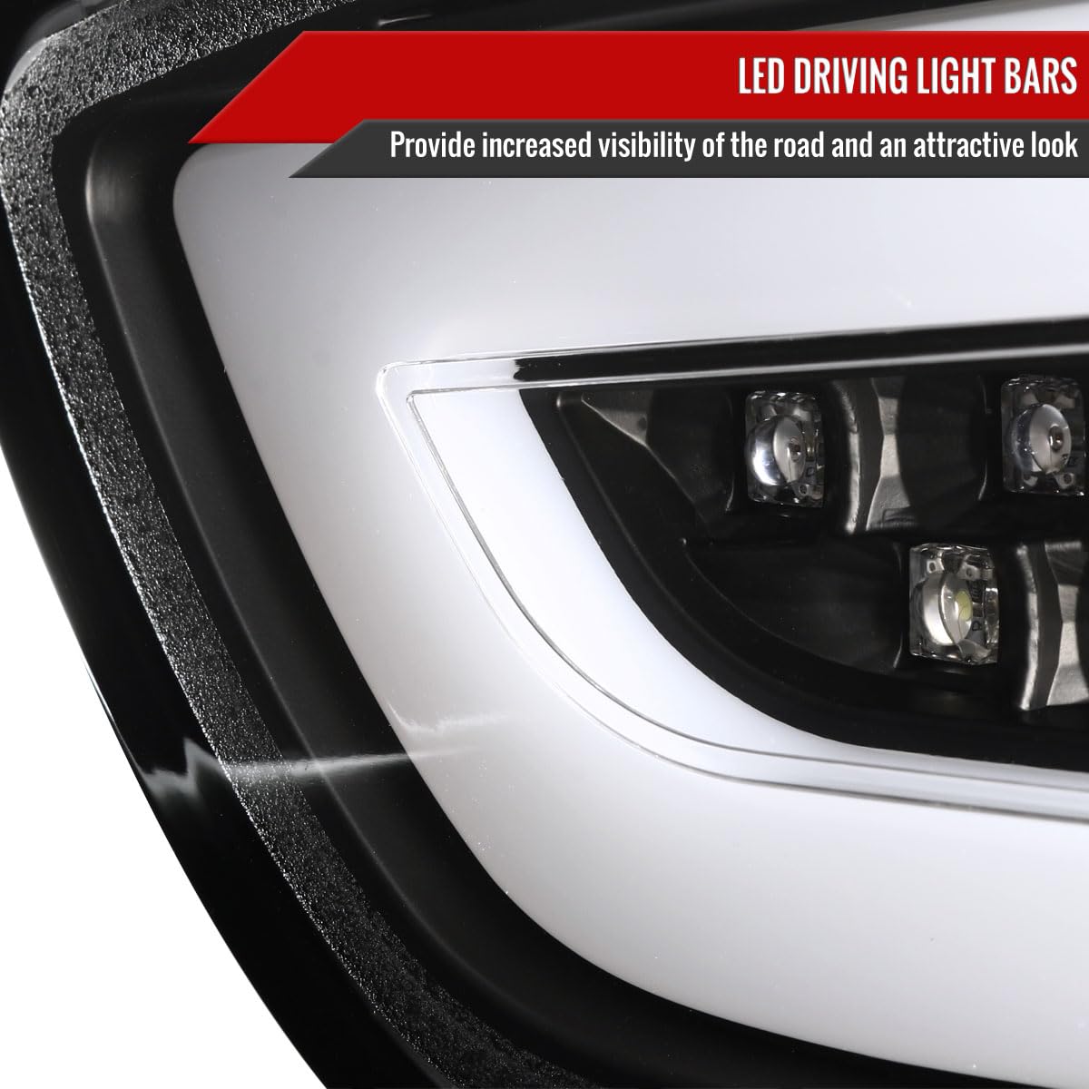 Mitsubishi Lancer 08-17 & EVO X 08-15 LED Tail Lights - Black Brake Lamps Pair - High Visibility & Style Upgrade for Night Driving & Car Customization