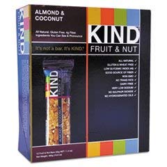 Organic Almond Coconut Fruit & Nut Bar - 1.4oz (12 Pack) | Gluten-Free Snack for Hiking, Travel & Healthy On-The-Go Energy