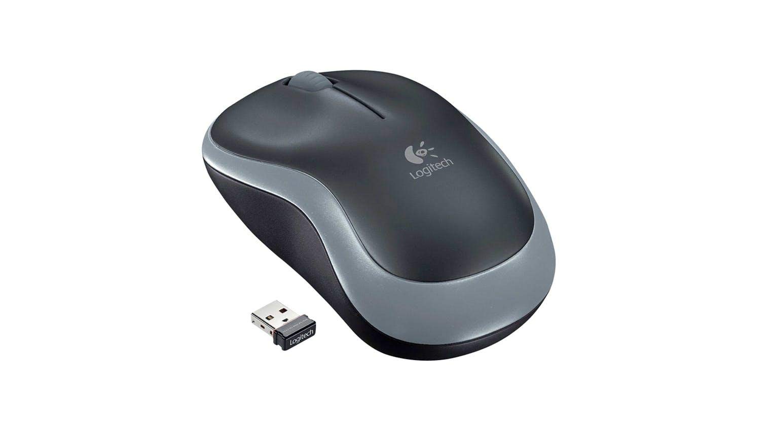Logitech M185 Wireless Mouse - Black & Red, 2.4GHz USB Receiver, 12-Month Battery Life for Laptop, PC, Mac - Perfect for Office, Home, Gaming & Travel