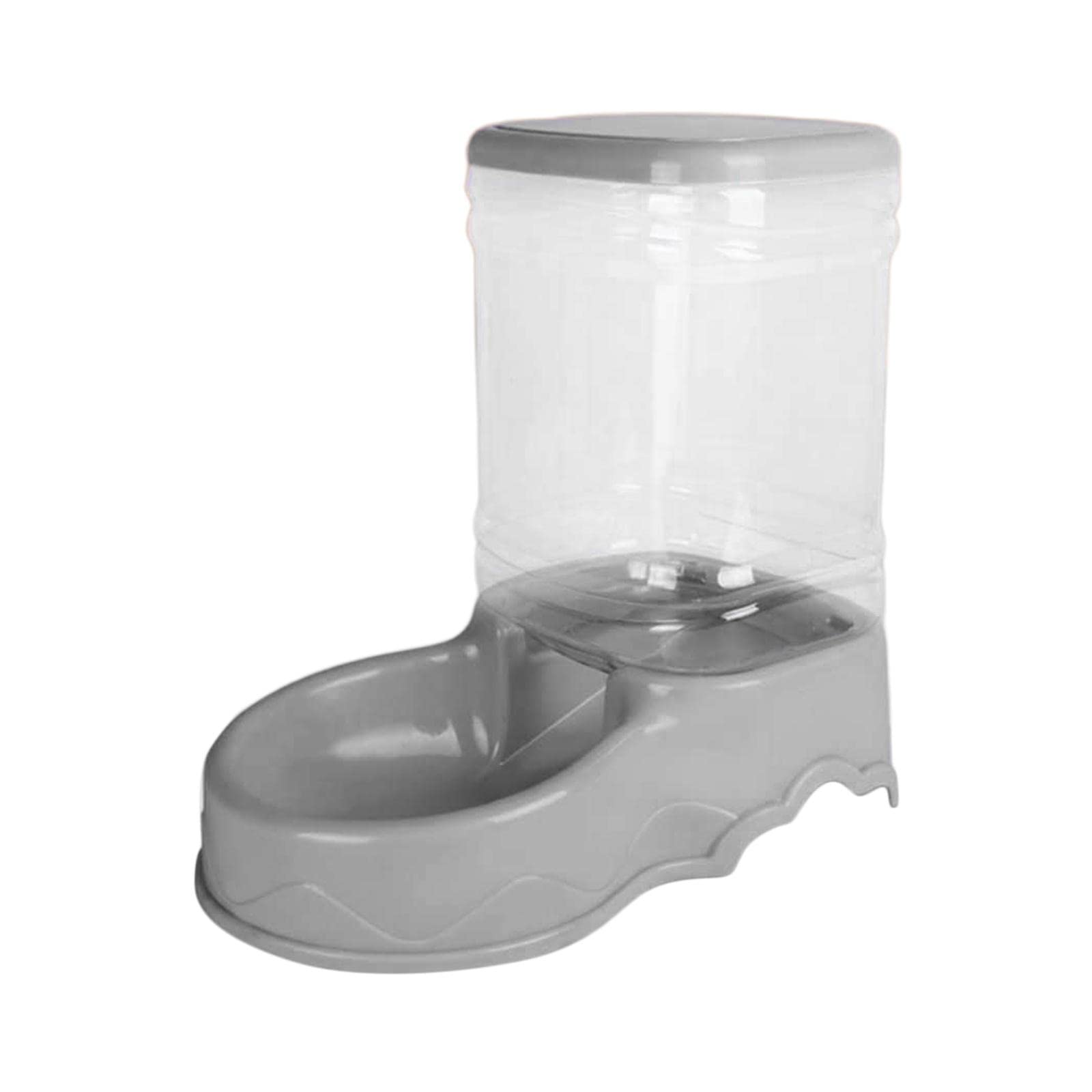 Automatic Pet Water Dispenser & Food Feeder Bowl - Gray SECRET DESIRE Dog Cat Puppy Dish - Perfect for Home, Office, or Travel Use