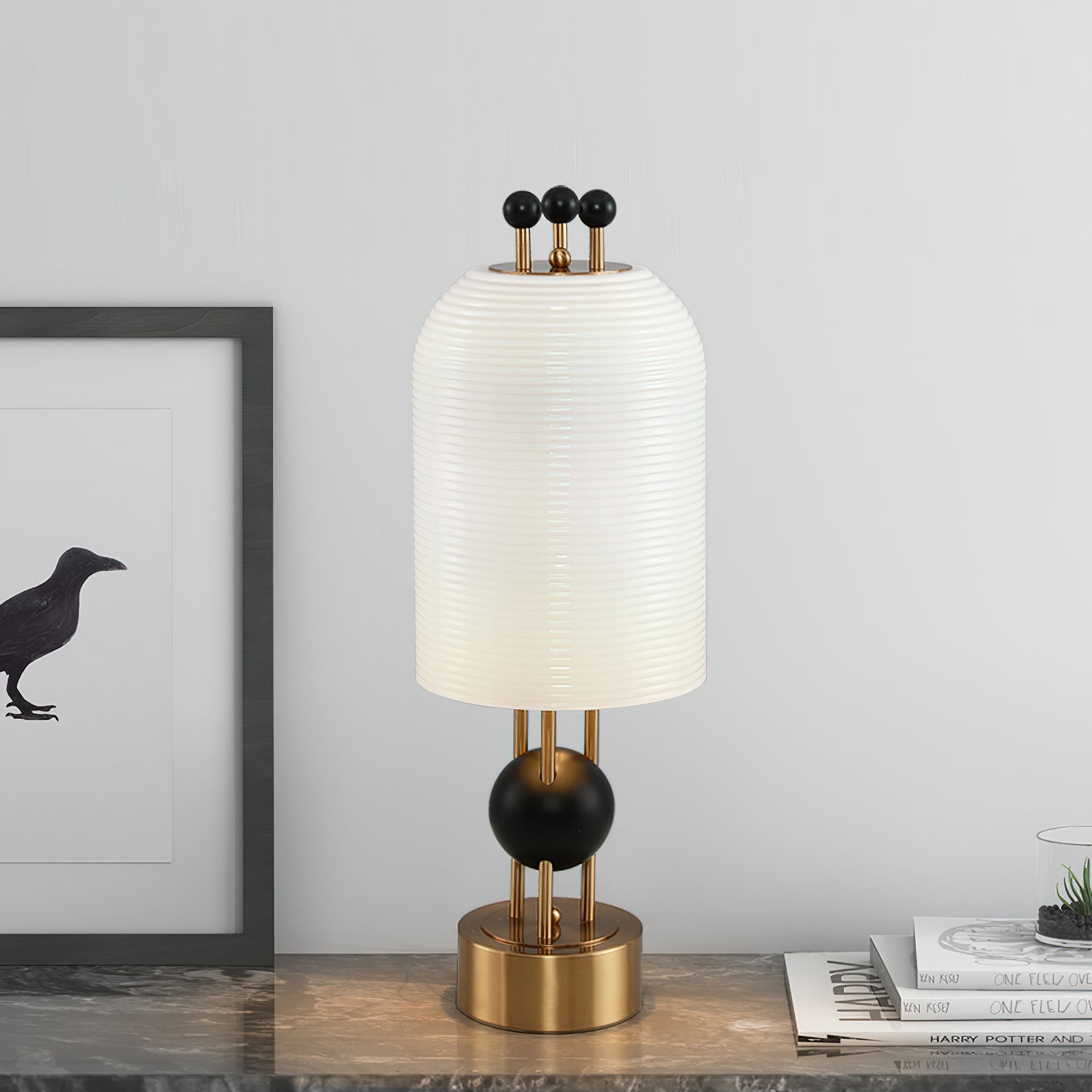 Bertha Table Lamp - Modern LED Desk Light with Adjustable Brightness, Perfect for Home Office, Bedroom, and Reading Nook