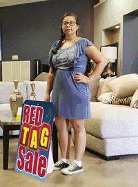 Giant Floor Tag for Red Tag Sale - Large, Durable Retail Sign for Clearance Events, Store Promotions & Warehouse Sales