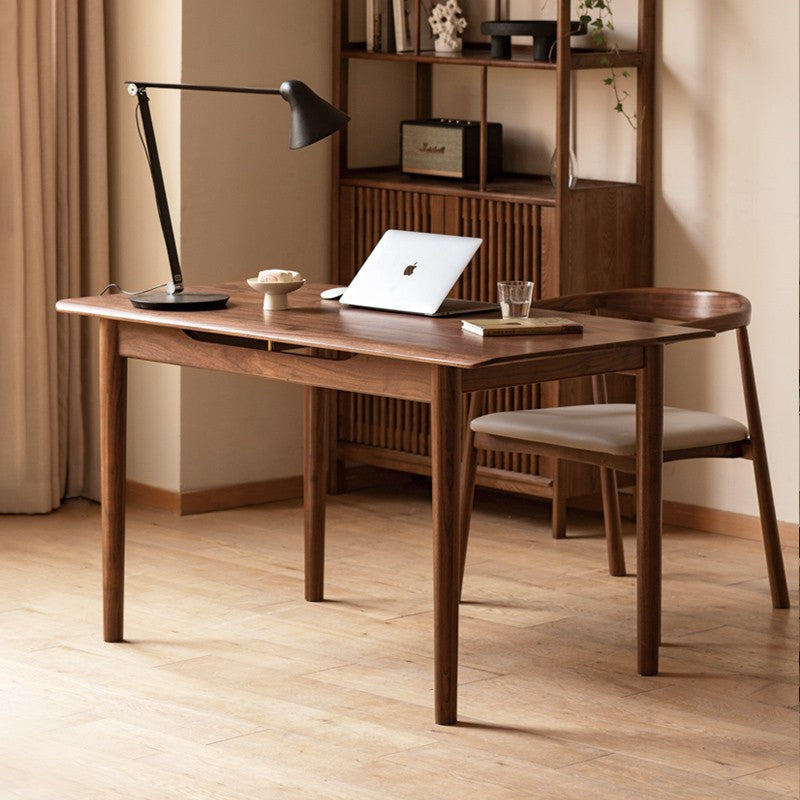 Premium Black Walnut Solid Wood Large Coffee Table - Modern Minimalist Design for Living Room, Lounge & Office