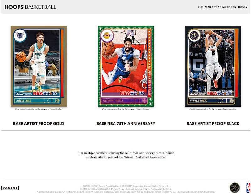 2021-22 Factory Sealed Hoops Retail Basketball Trading Cards Box - 24 Packs (8 Cards Each) | NBA Collectibles for Sports Fans & Card Investors | Perfect for Trading, Collecting & Gifting
