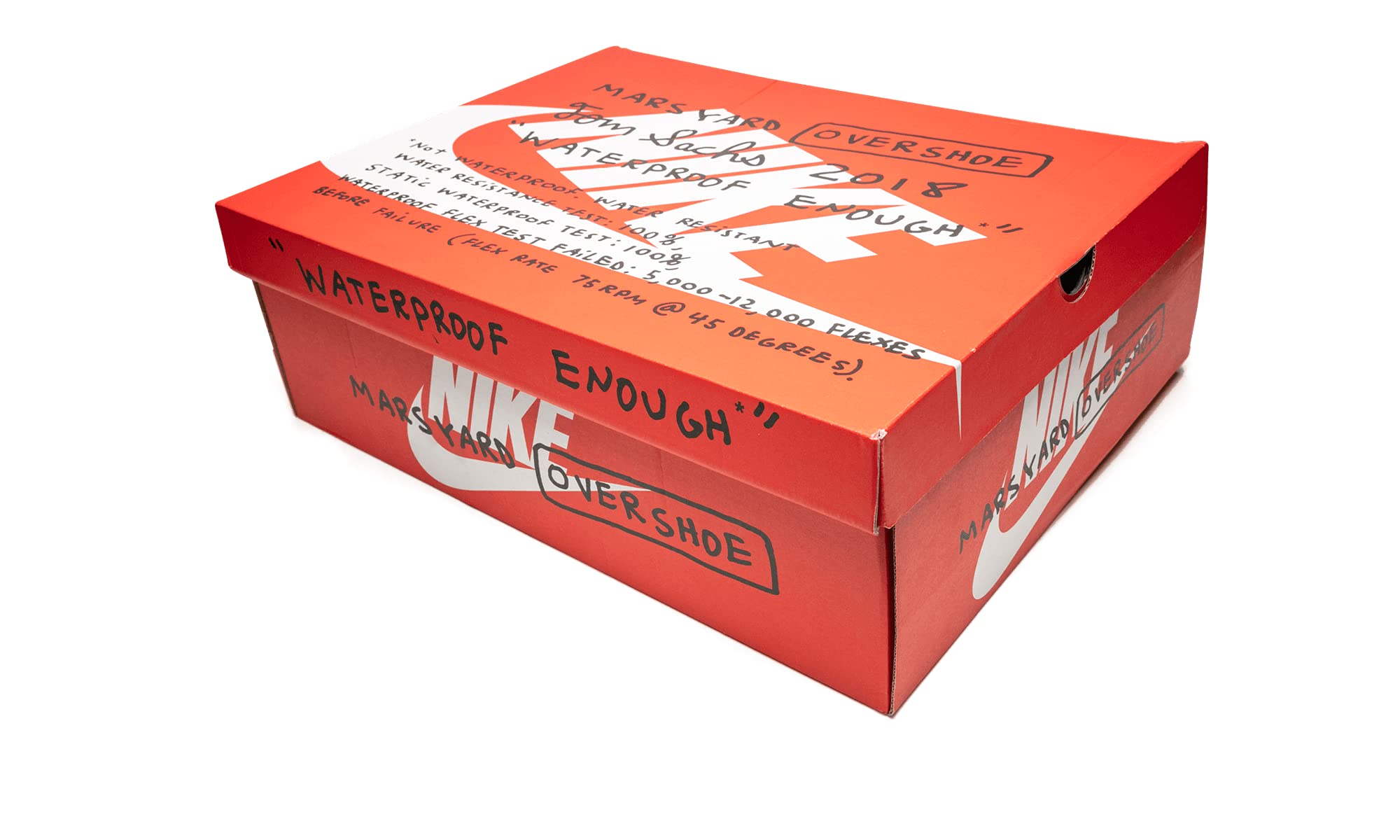 Nike Mars Yard Overshoe Men's Sneakers - Tom Sachs Collaboration White/Cobalt-Red Nylon Shoes for Running, Hiking & Streetwear Fashion