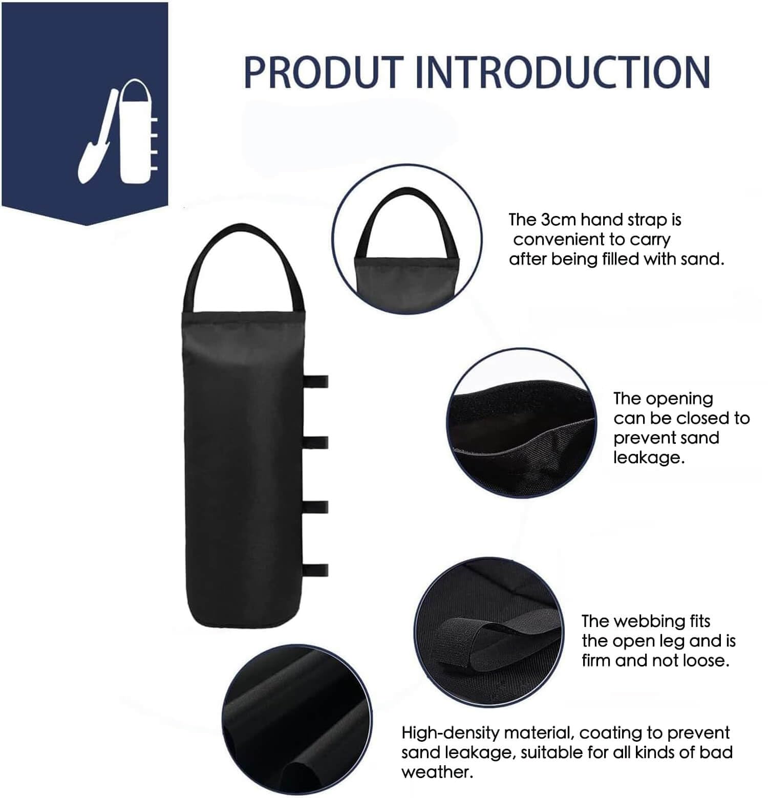 Heavy Duty 112 LBS Canopy Weights Sand Bags - Stabilize Pop Up Gazebo & Instant Canopies in Windy Conditions - Perfect for Outdoor Events, Weddings, and Beach Parties