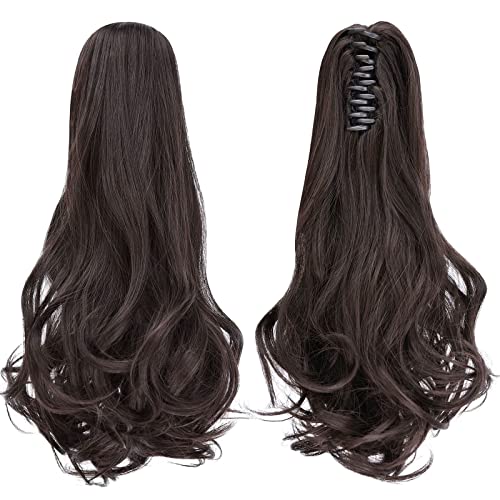 Natural Wavy Ponytail Hair Extension for Women - Clip-in Synthetic Hairpiece for Volume & Length - Perfect for Parties, Weddings & Everyday Styling