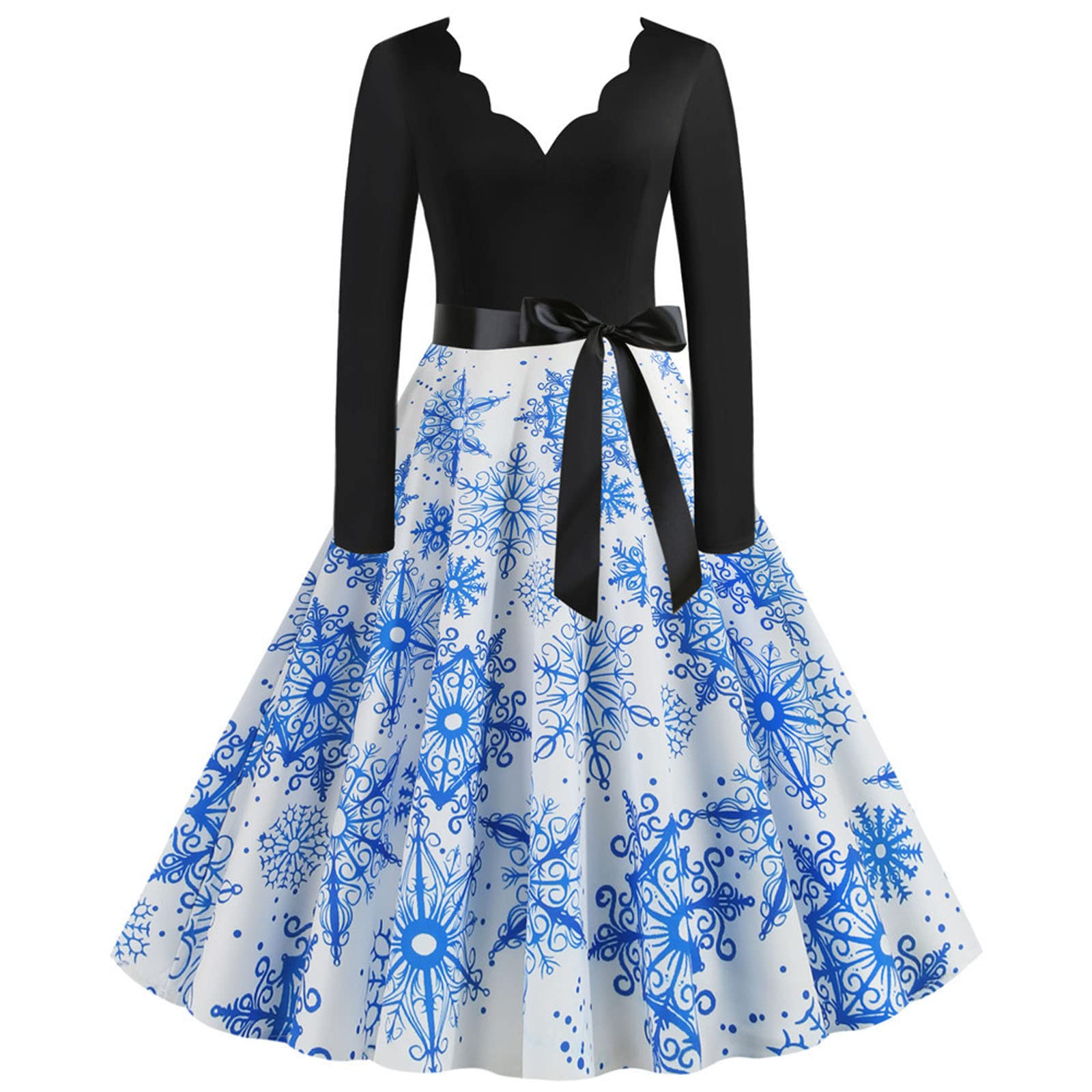 Vintage 1950s Christmas Dresses for Women - Cute Short Sleeve Casual Holiday Party Dress | Perfect for Christmas Parties, Family Gatherings & Festive Celebrations