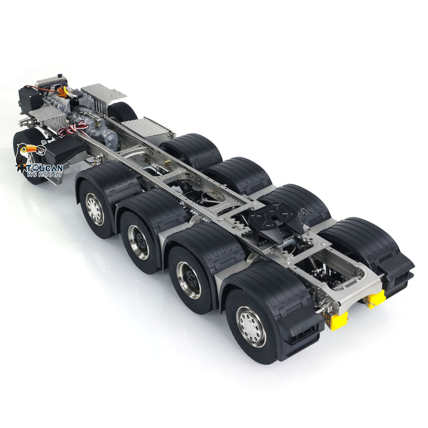 1/14 Scale 8x8 & 10x10 770S Metal Chassis for RC Tractor Truck - 3-Speed Transmission with Differential Lock Axles | Remote Control Model Car Parts for Off-Road Crawling & DIY Projects