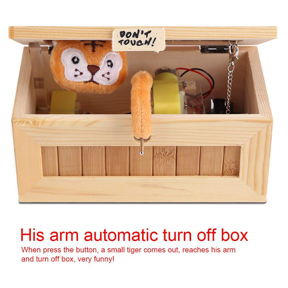 Alvinlite Wooden USB Electronic Useless Box Toy - Funny Interactive Stress Relief Desk Decoration Gift with Auto Shutoff Feature | Perfect for Office Pranks, Anxiety Relief & Unique Gifts