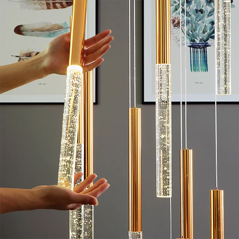 Crystal Chandelier for High Ceiling Entryway - Elegant Modern Lighting Fixture for Foyer, Staircase & Grand Hallway
