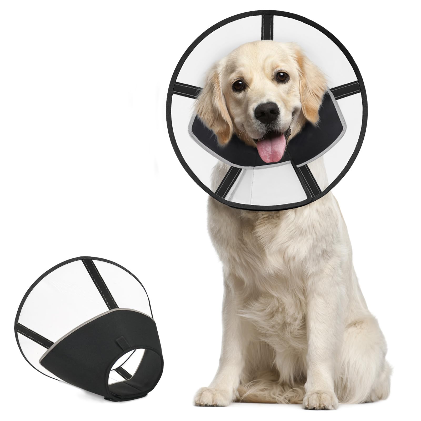 Soft Adjustable Dog Cone Collar for Small Dogs - Post-Surgery Recovery E-Collar to Prevent Licking | Comfortable Elizabethan Collar Alternative | Perfect for Pets After Spay/Neuter Surgery or Wound Healing (XS)