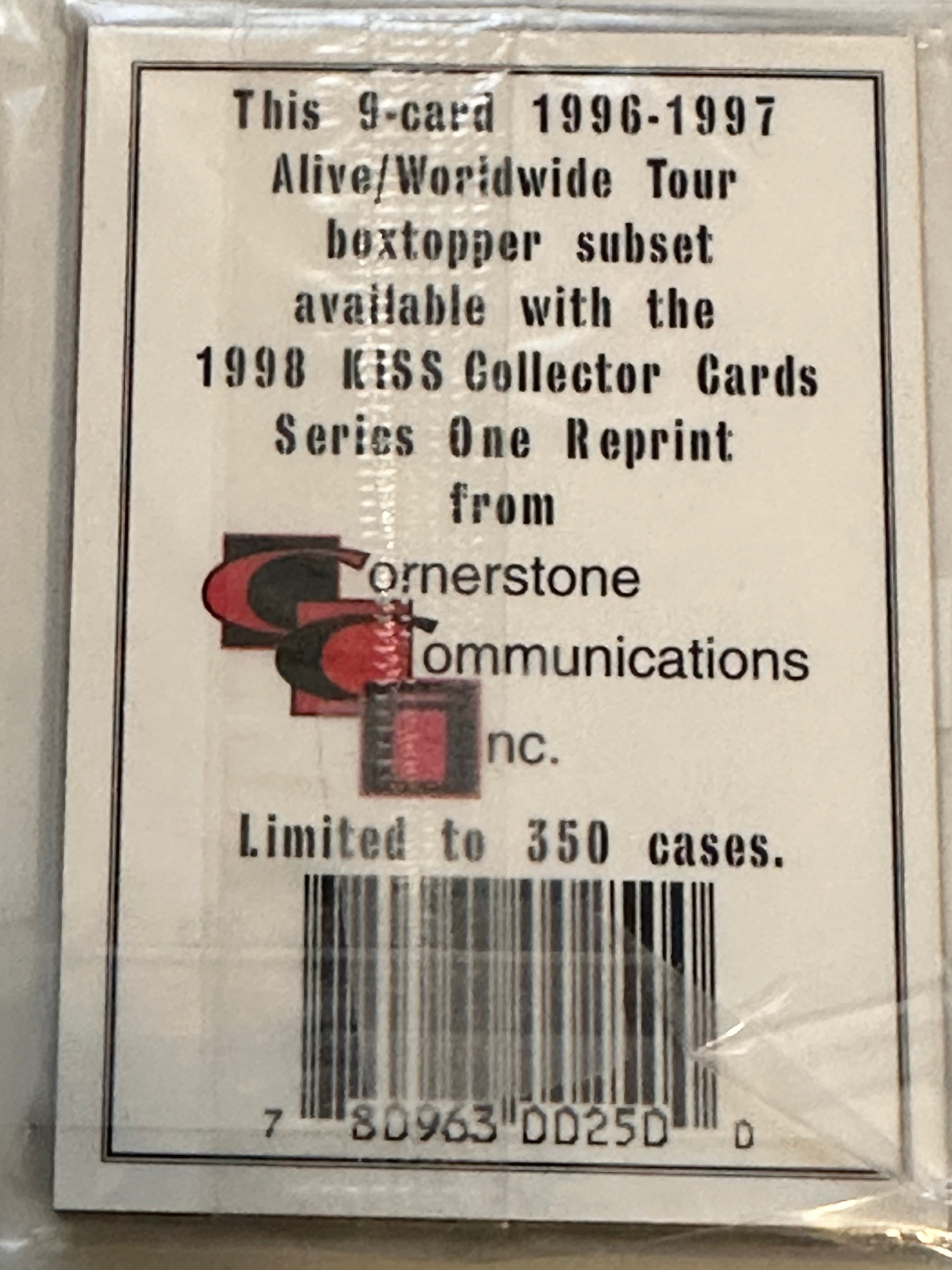 Kiss Rock Band Rare 9 Insert Cards Factory Sealed Set 1996-97 - Perfect for Collectors, Music Memorabilia Displays & Vintage Trading Card Collections