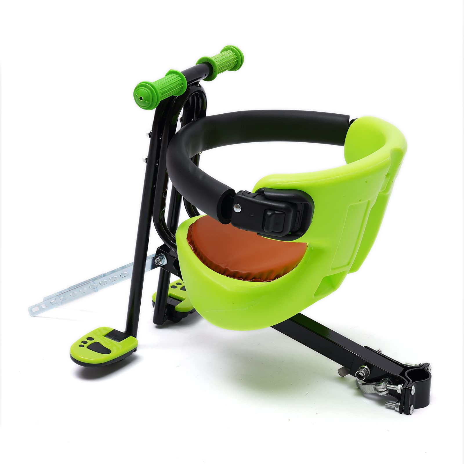 **RibasuBB Front Mount Baby Bike Seat - Safe & Portable Child Bicycle Seat for Adults with Handrail & Pedal - Foldable Design for Easy Storage - Perfect for Family Rides & Outdoor Adventures**