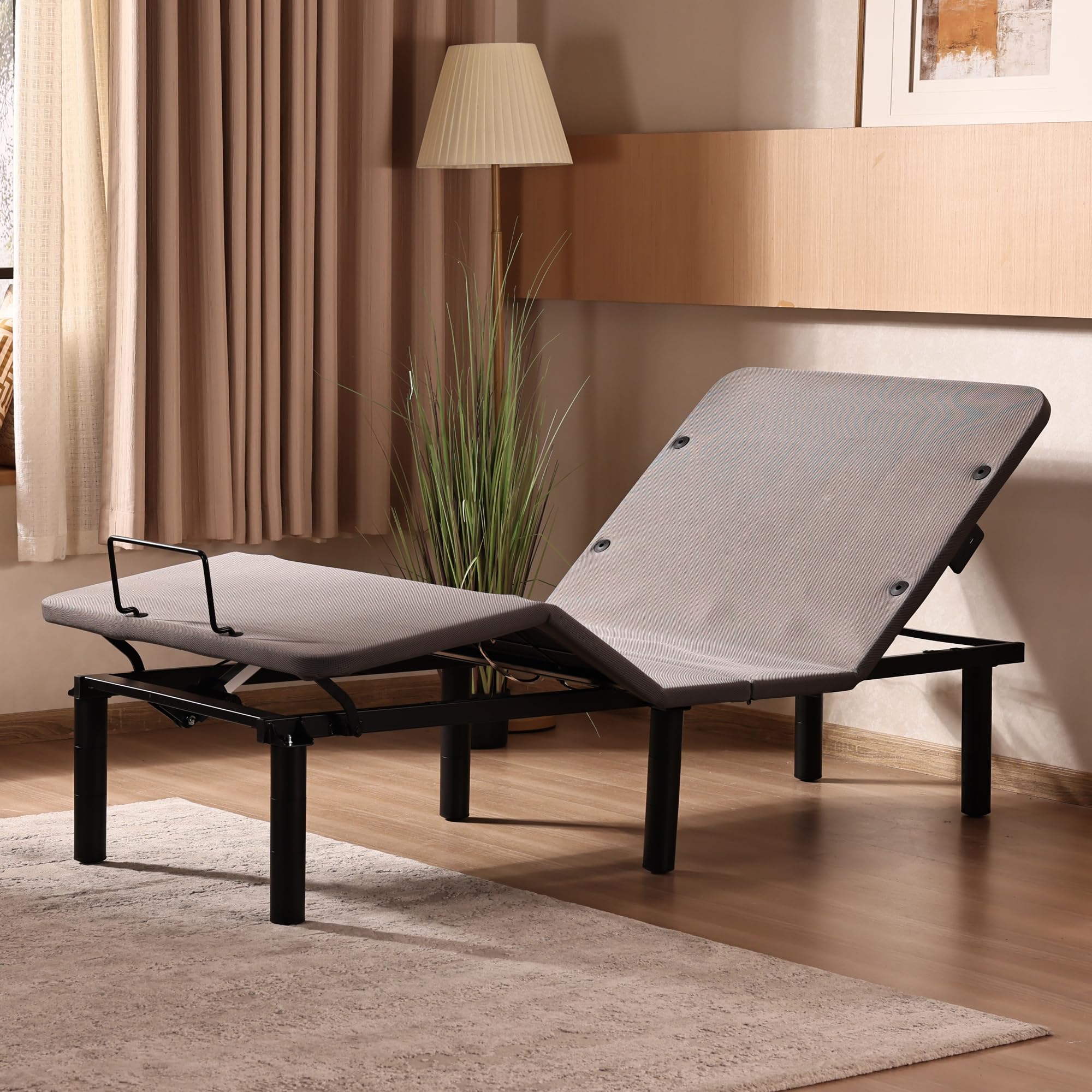Fromann Electric Adjustable Twin XL Bed Frame with Zero Gravity & USB-C Charging - Sync to King Size - Perfect for Home, Dorm & Guest Room Comfort
