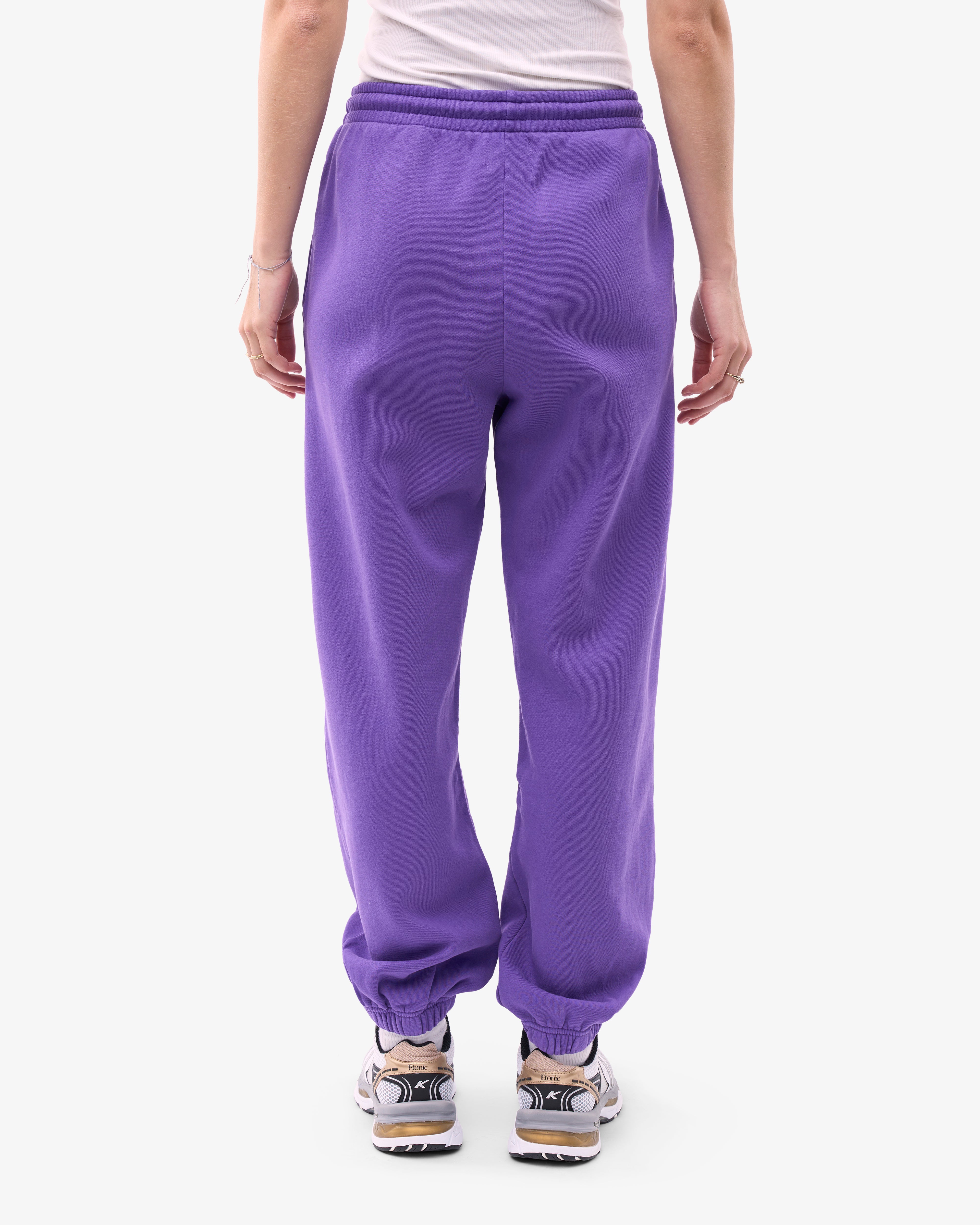 Organic Relaxed Sweatpants for Women - Ultra Violet Purple Cotton Joggers - Perfect for Yoga, Lounge & Home Comfort