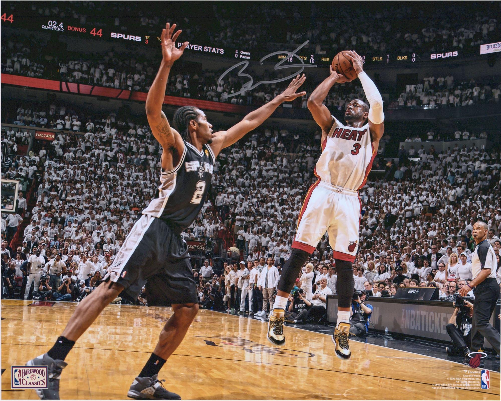 Dwyane Wade Miami Heat Autographed 16x20 Inch 2013 NBA Finals Game-Winning Shot vs San Antonio Spurs Framed Photograph - Limited Edition Signed NBA Memorabilia for Sports Fans and Collectors - Perfect for Man Cave, Sports Bar, or Gift for Basketball Enthusiasts