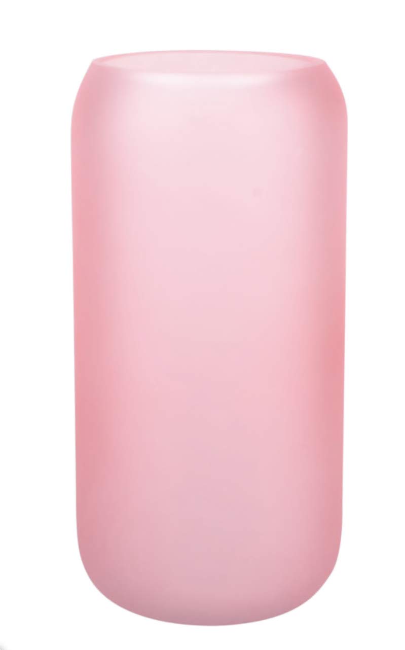 10in x 5in Light Pink Decorative Glass Vase - Elegant Home Decor for Centerpieces, Wedding Decorations & Floral Arrangements