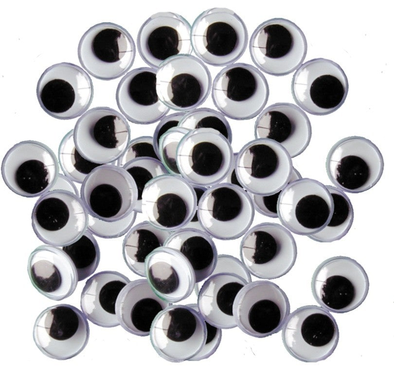 100-Pack Black Wiggle Eyes for DIY Crafts, Costumes, and Puppet Making - Fun and Creative Supplies for Kids and Adults