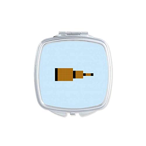 DIYthinker Summer Sail Brown Fort Pixel Mirror - Portable Compact Pocket Makeup Mirror with Double Sided Glass for Travel, Home & Office Use