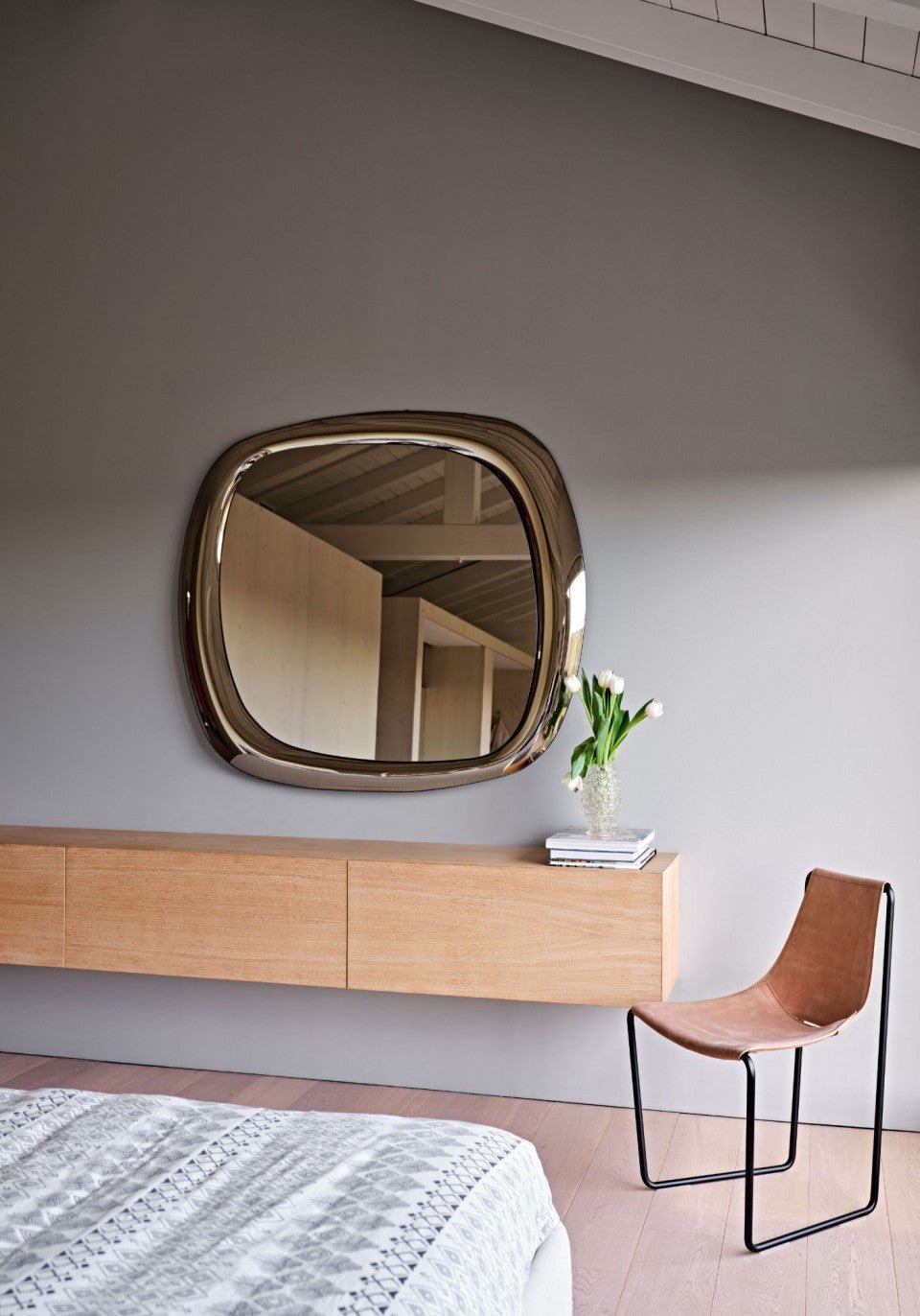 Midj Bold Mirror - Bauhaus Inspired Wall Mirror for Modern Home Decor | Perfect for Living Room, Bedroom & Entryway