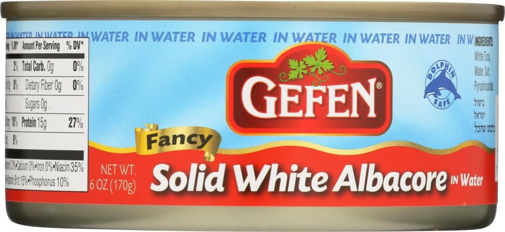 Premium Solid White Albacore Tuna in Water - High Protein, Low Mercury, Wild Caught - Perfect for Salads, Sandwiches, and Healthy Meal Prep