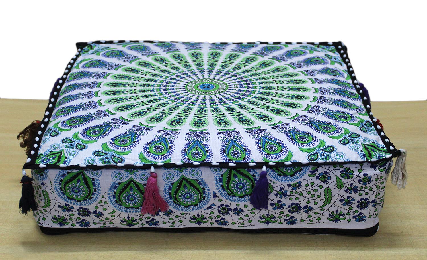 Large Square Cotton Mandala Cushion Cover - 18