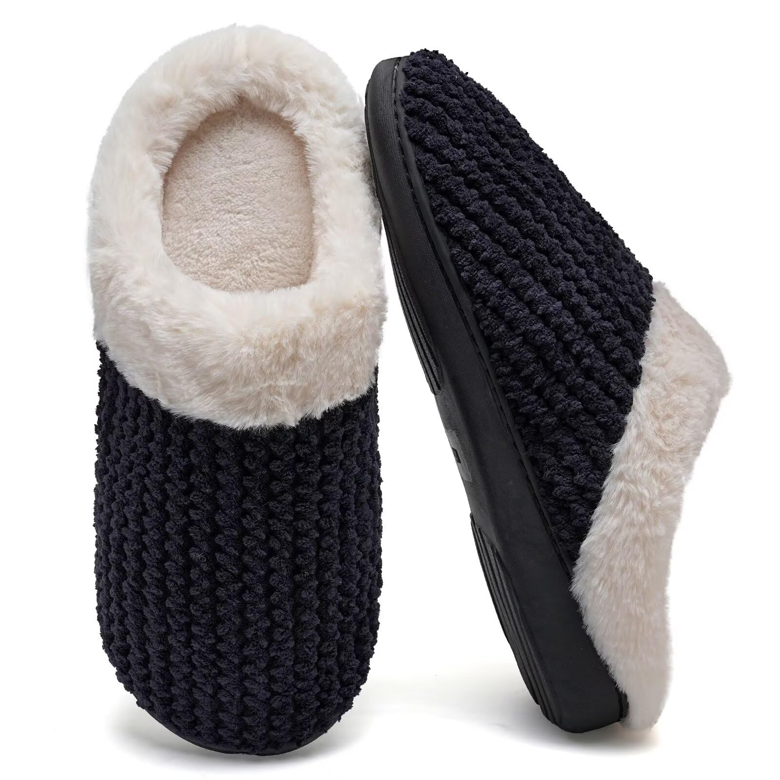 YALOX Women's Memory Foam Slippers - Warm & Comfortable Anti-Slip House Shoes with Cotton Lining for Indoor/Outdoor Use - Perfect for Home, Bedroom, and Relaxation