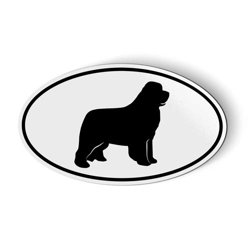Newfoundland Dog Oval Stickers and Tees - 5.5