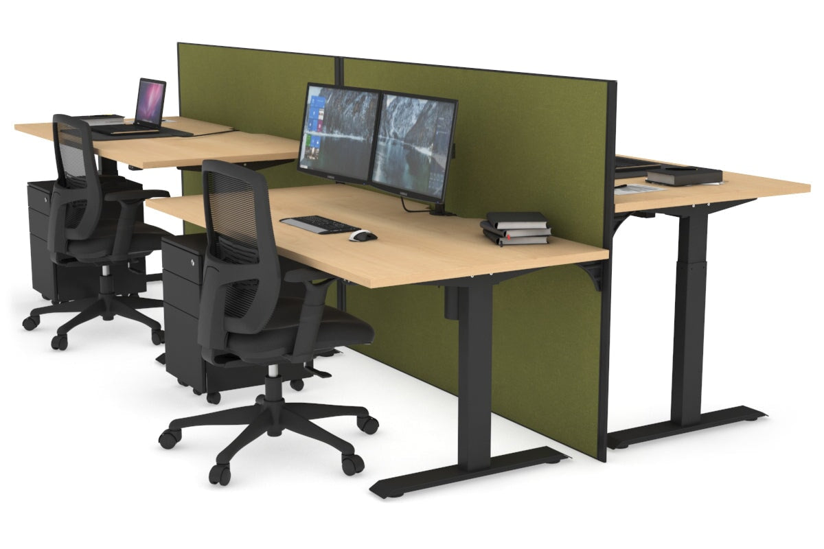 Height Adjustable 4-Person Workbench with Cable Management | 1600L x 800W | Ideal for Office, Workshop & Collaborative Workspaces