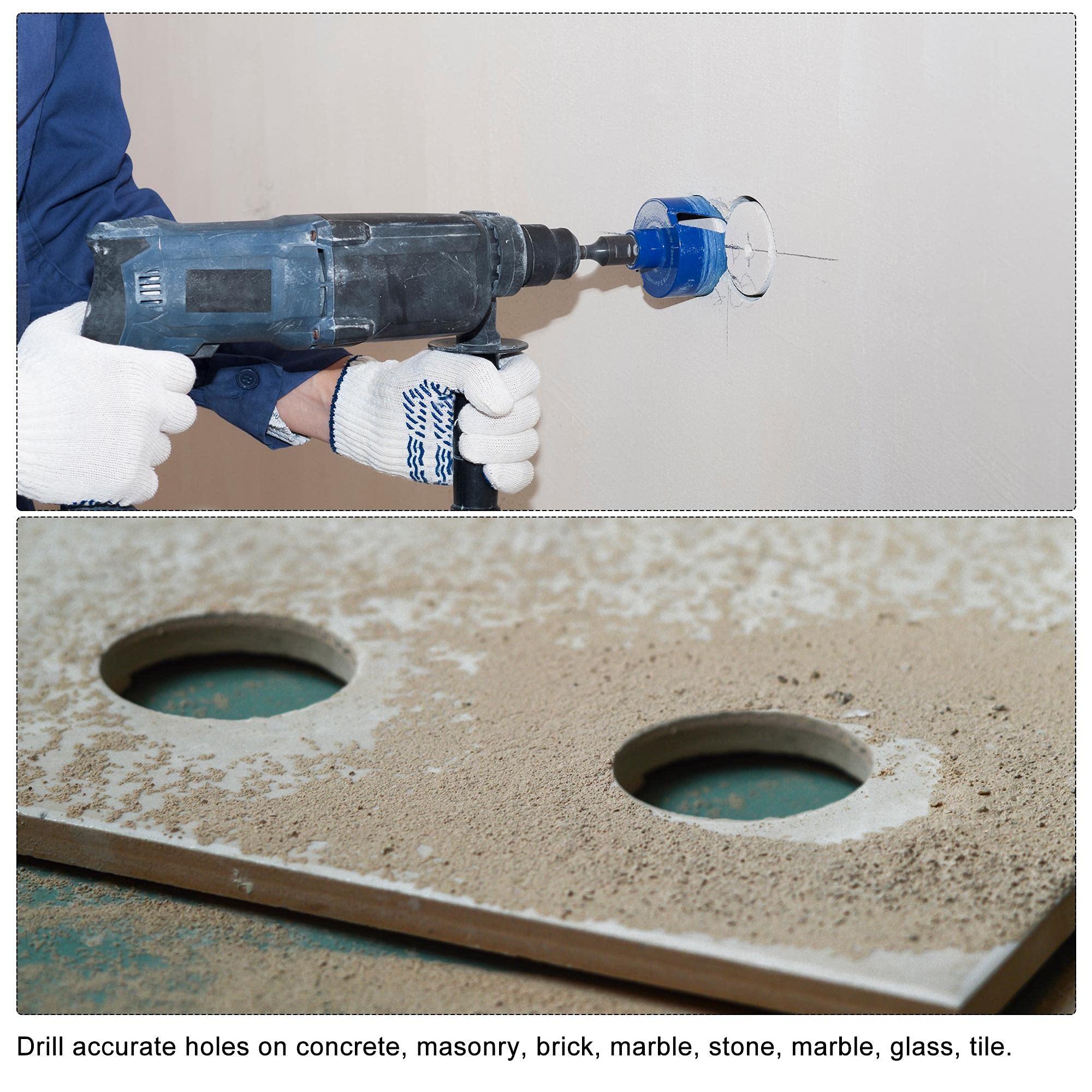 14mm Sintered Diamond Core Drill Bits for Angle Grinder - Dry/Wet Drilling Brick, Concrete, Block, Marble - Perfect for Masonry Work & Tile Installation