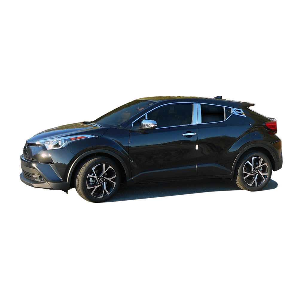 10pcs Stainless Steel Pillar Post Trim for 2018-2023 Toyota C-HR - Durable Exterior Car Accessories for Enhanced Style & Protection | Perfect for Auto Detailing & Customization