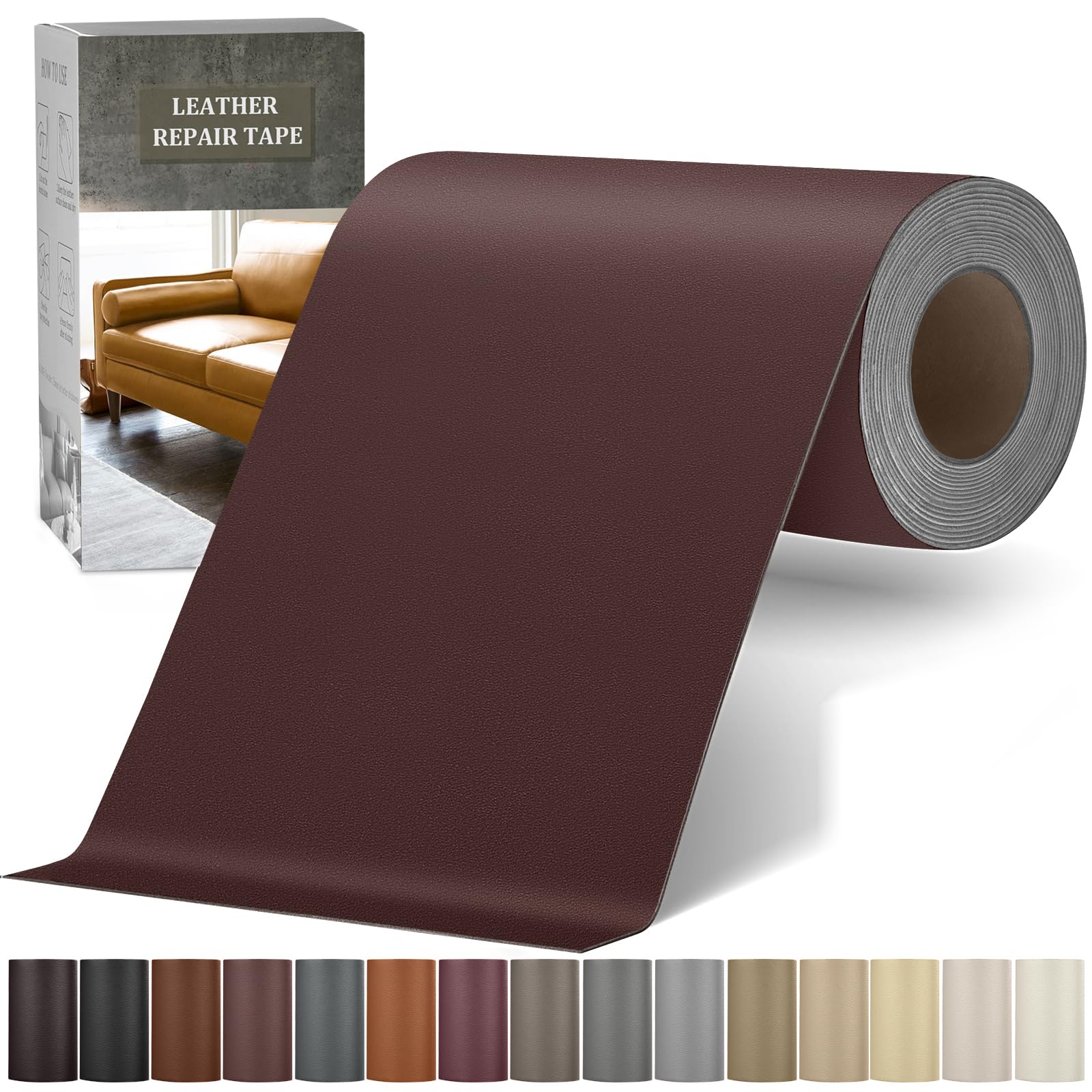 Self-Adhesive Leather Repair Patch Kit - 4