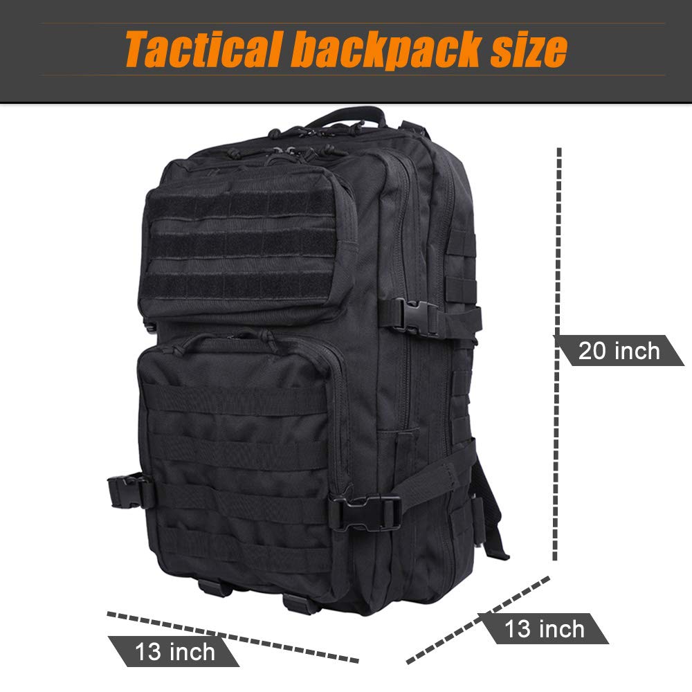 Tactical Backpack for Men - Durable Military Molle Backpack with Water-Resistant Design - Perfect for Hiking, Camping, Travel & Outdoor Adventures