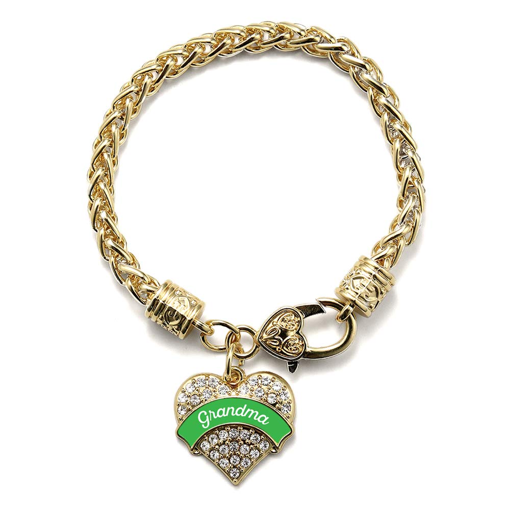 Inspired Silver Gold Pave Heart Charm Bracelet with Cubic Zirconia - Elegant Jewelry for Women, Perfect Gift for Valentine's Day, Anniversary & Special Occasions