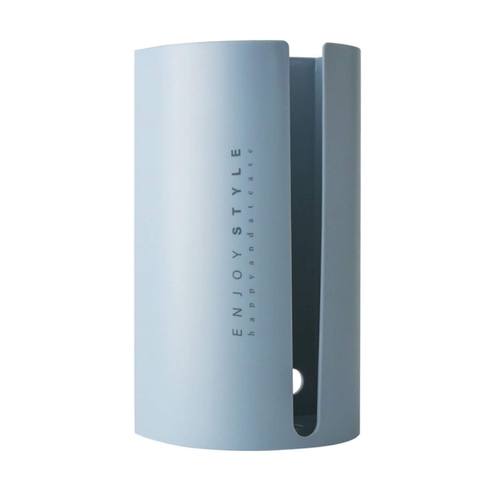 Wall-Mounted Plastic Toilet Paper Holder - Bathroom & Kitchen Tissue Dispenser with No Punch Required (Blue) - Perfect for Small Spaces, RVs, and Apartments