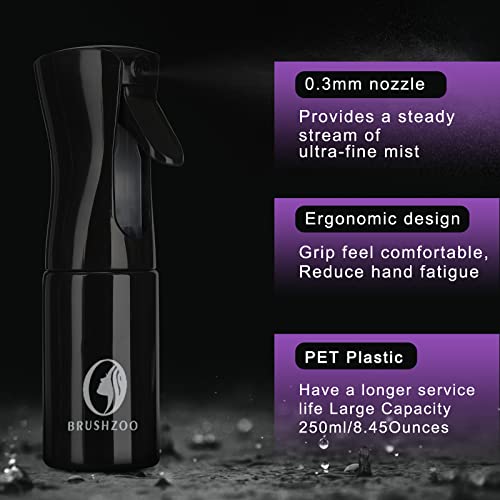 Detangling Hair Brush Set with Hair Spray Bottle - Gentle Knot-Free Styling for Kids & Adults - Perfect for Wet & Dry Hair, Travel & Home Use