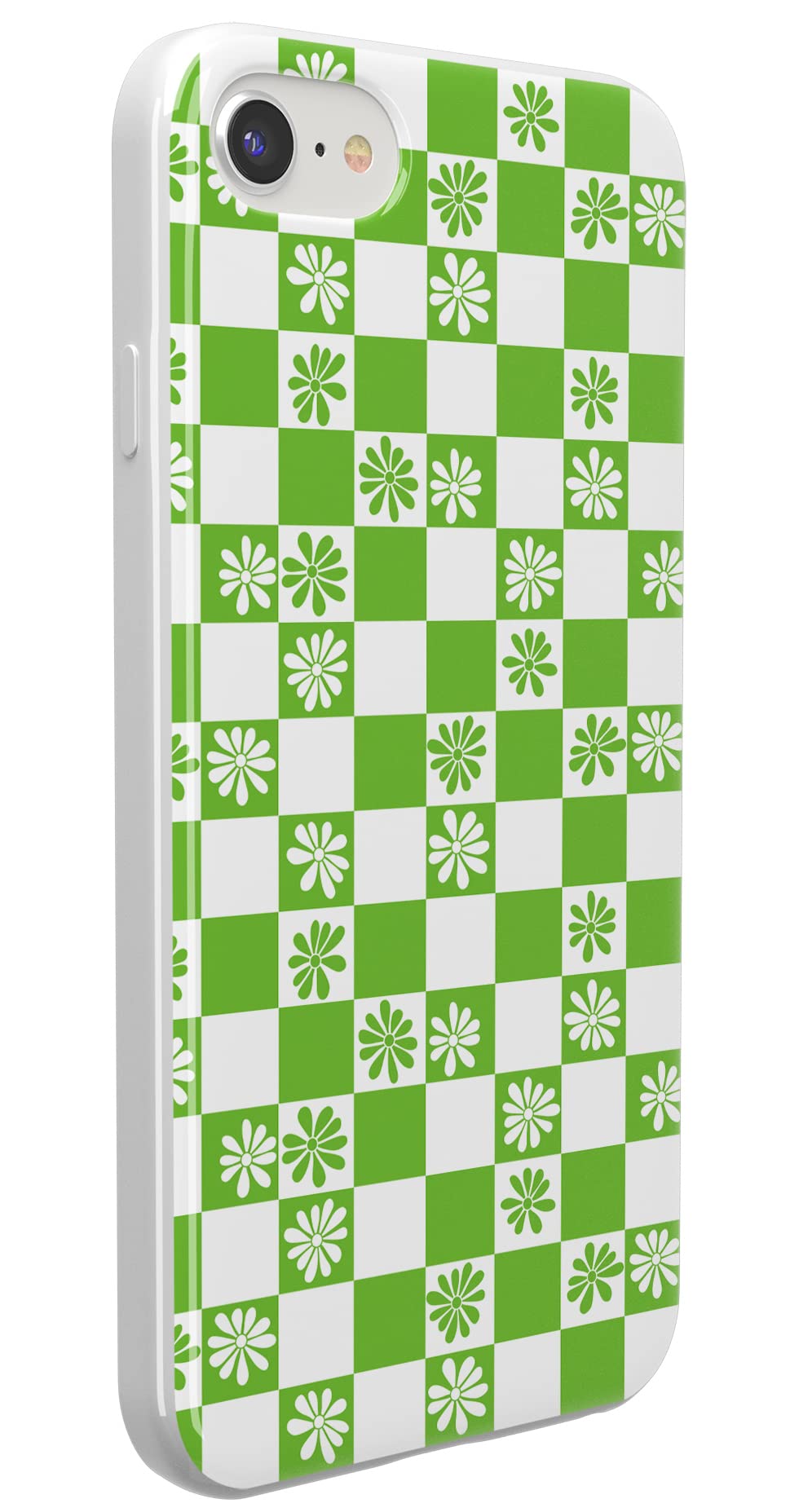 Casely iPhone X/XS Floral Case - Daisy Checkerboard Design | Slim Protective Phone Cover for Women | Perfect for Everyday Use, Work & Travel