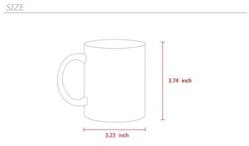 Ceramic White Coffee Mug - For Your Lover with Cute Love Hearts, 11 Ounce Thoughtful Gift Mug for Romantic Morning Coffee Moments
