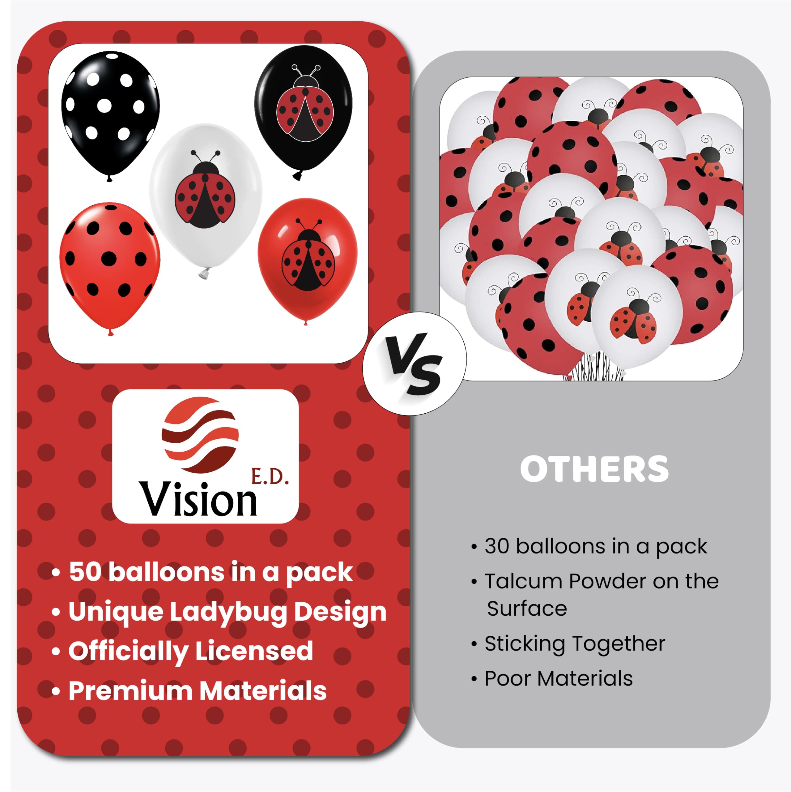 50 Pack Ladybug 12